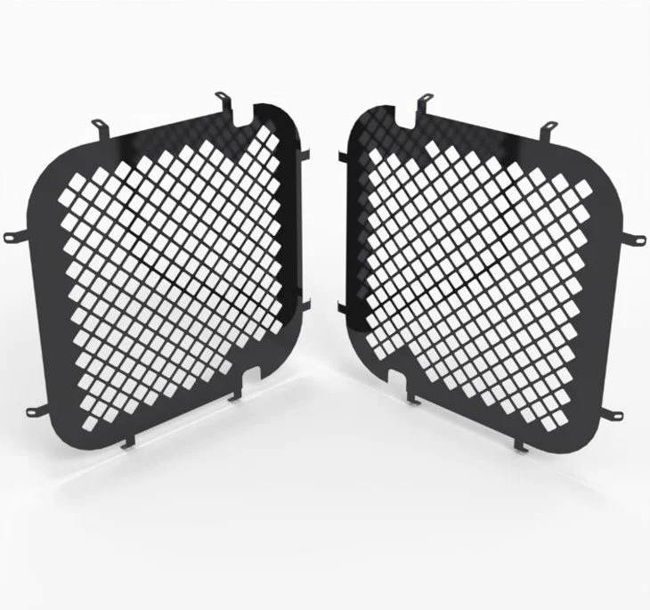 02P935KP – MASTERACK Window Guard, Cargo Van Rear Door Powder Coated Black Steel